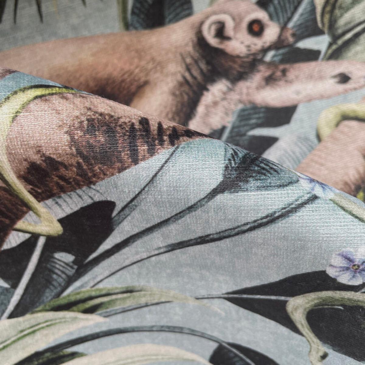 Avalana Leaping Lemur Recycled Velvet Fabric