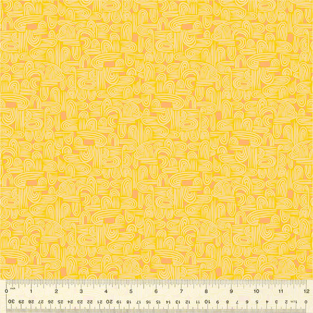 Cotton Fabric TUNNELING 54658-24 Yellow, Insectarium Collection by Tamara Kate for Windham - Continuous Yardage in 1/4 yd. installments