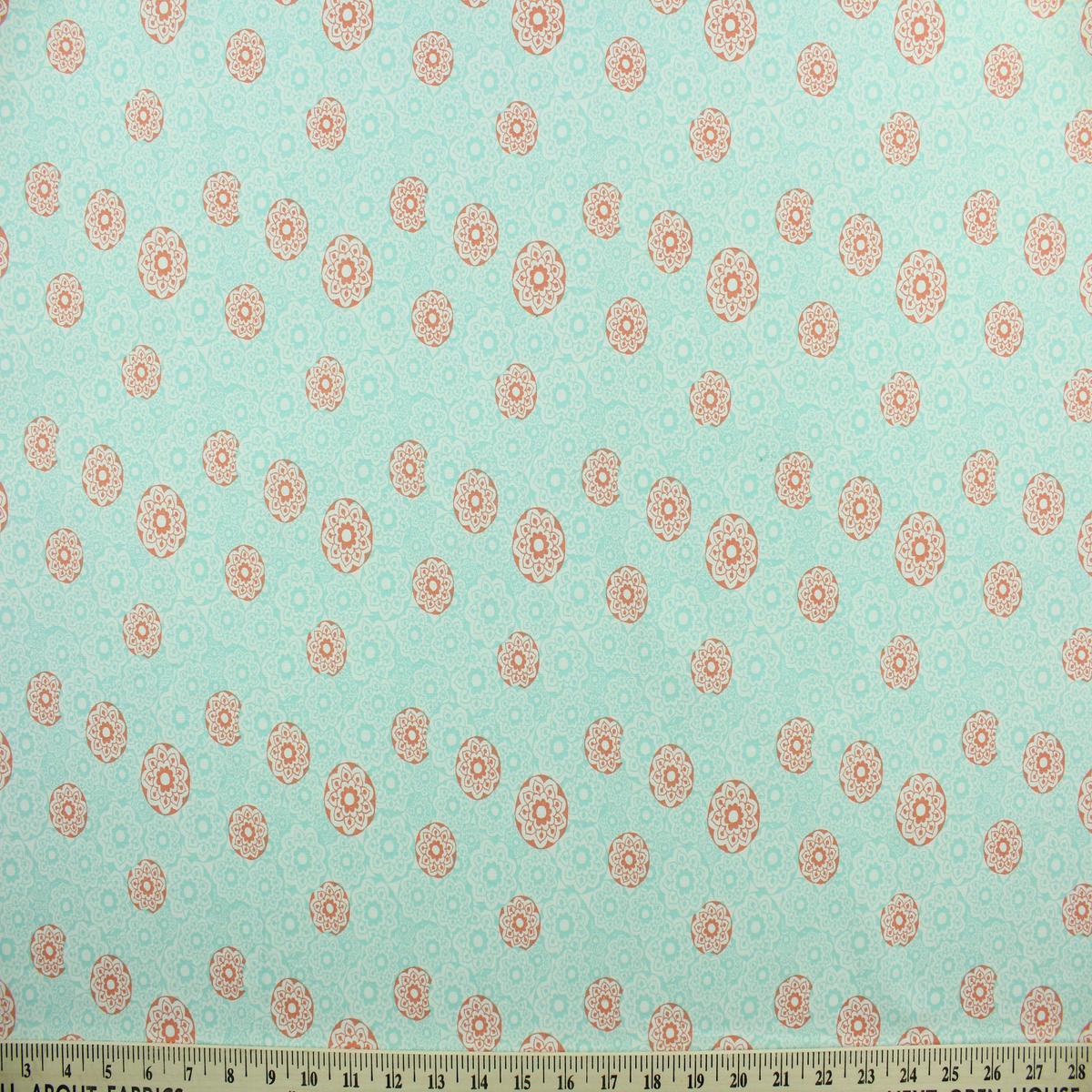 Fabric Editions Kaleidoscope Quilting Fabric in Turquoise 14153