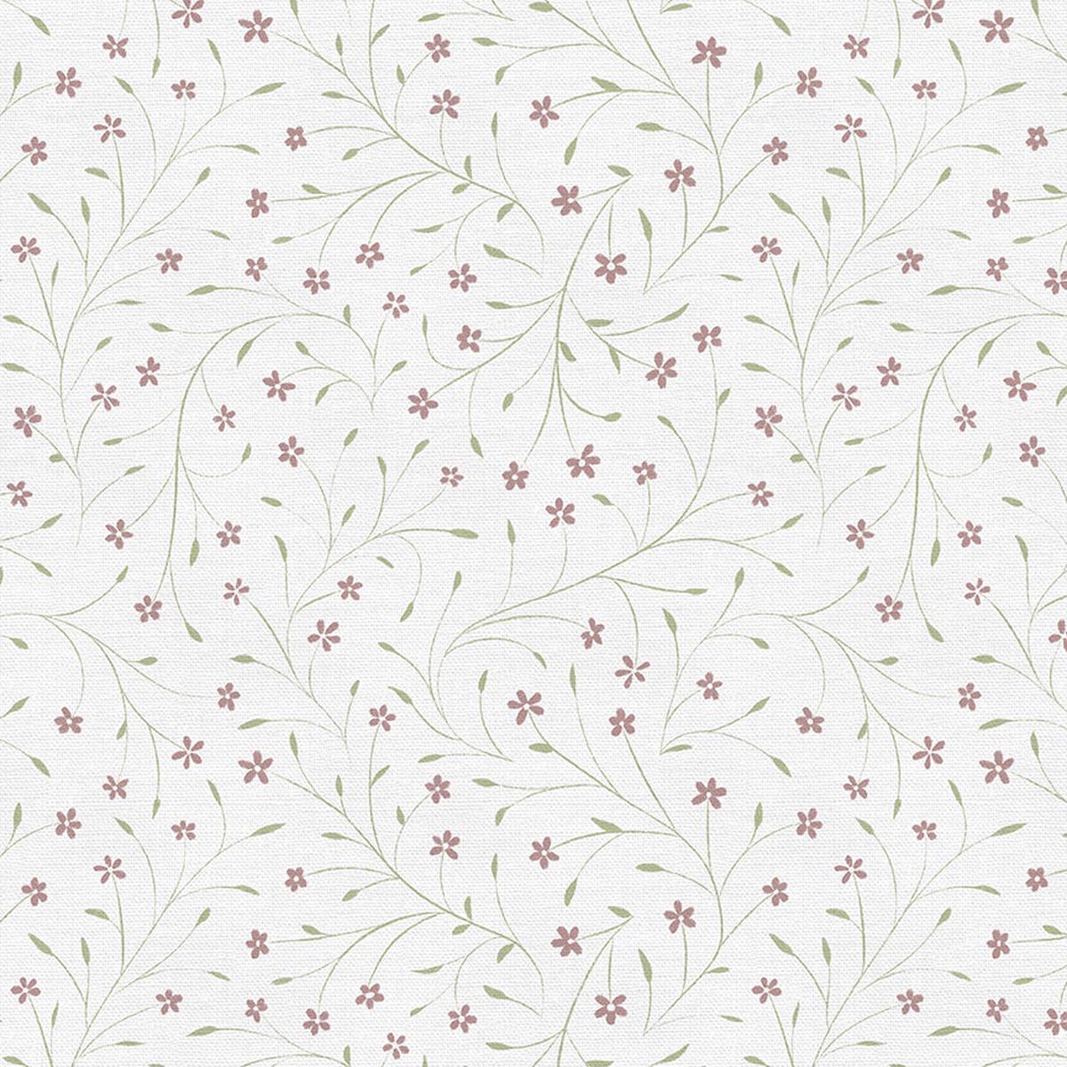 Delicate Floral - Light Green - Double Gauze