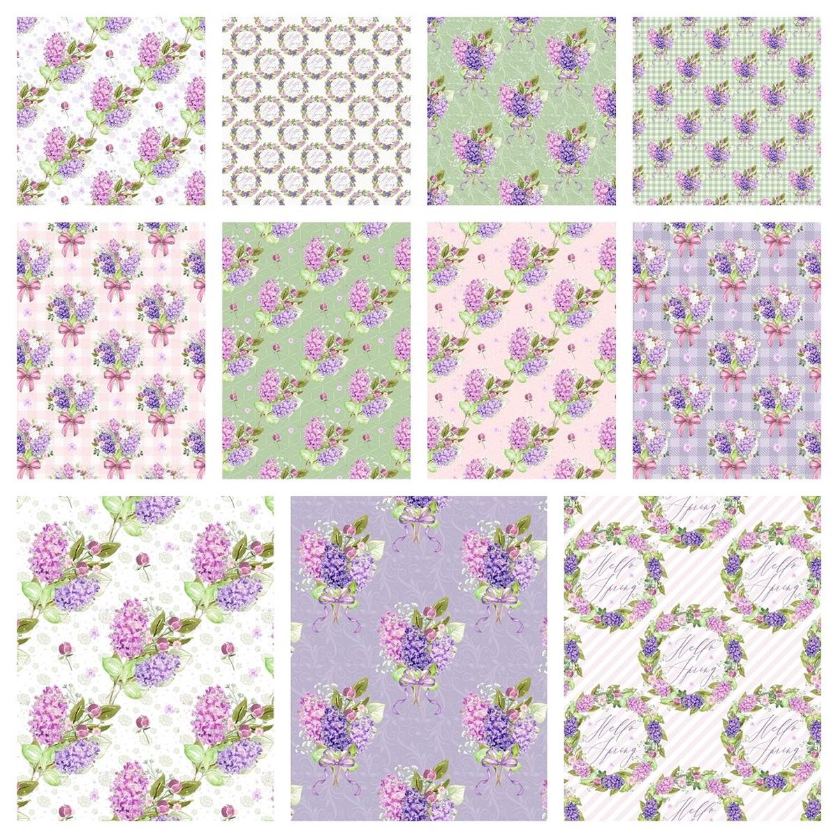 Springtime Lilac Fabric Collection - 1 Yard Bundle