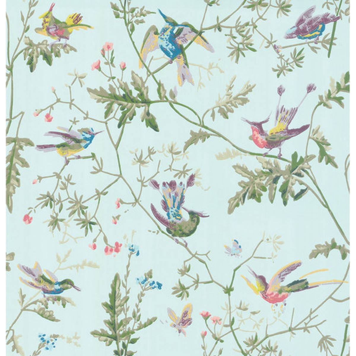 Hummingbirds - Blue Multi-Colour By Cole & Son