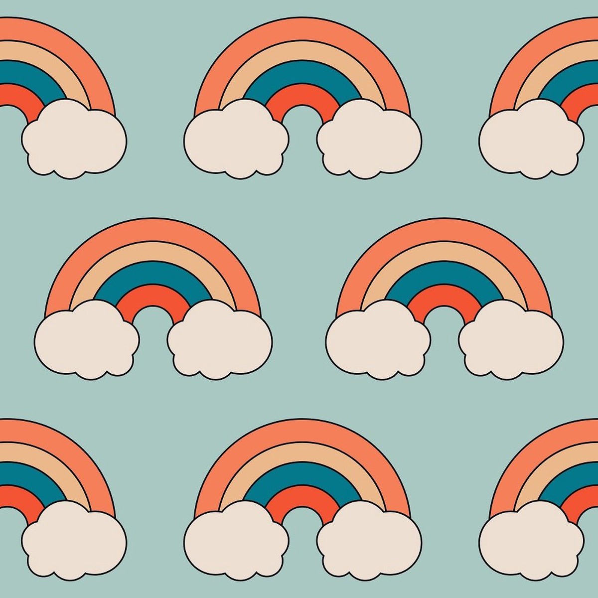 Groovy Mood Rainbow Fabric