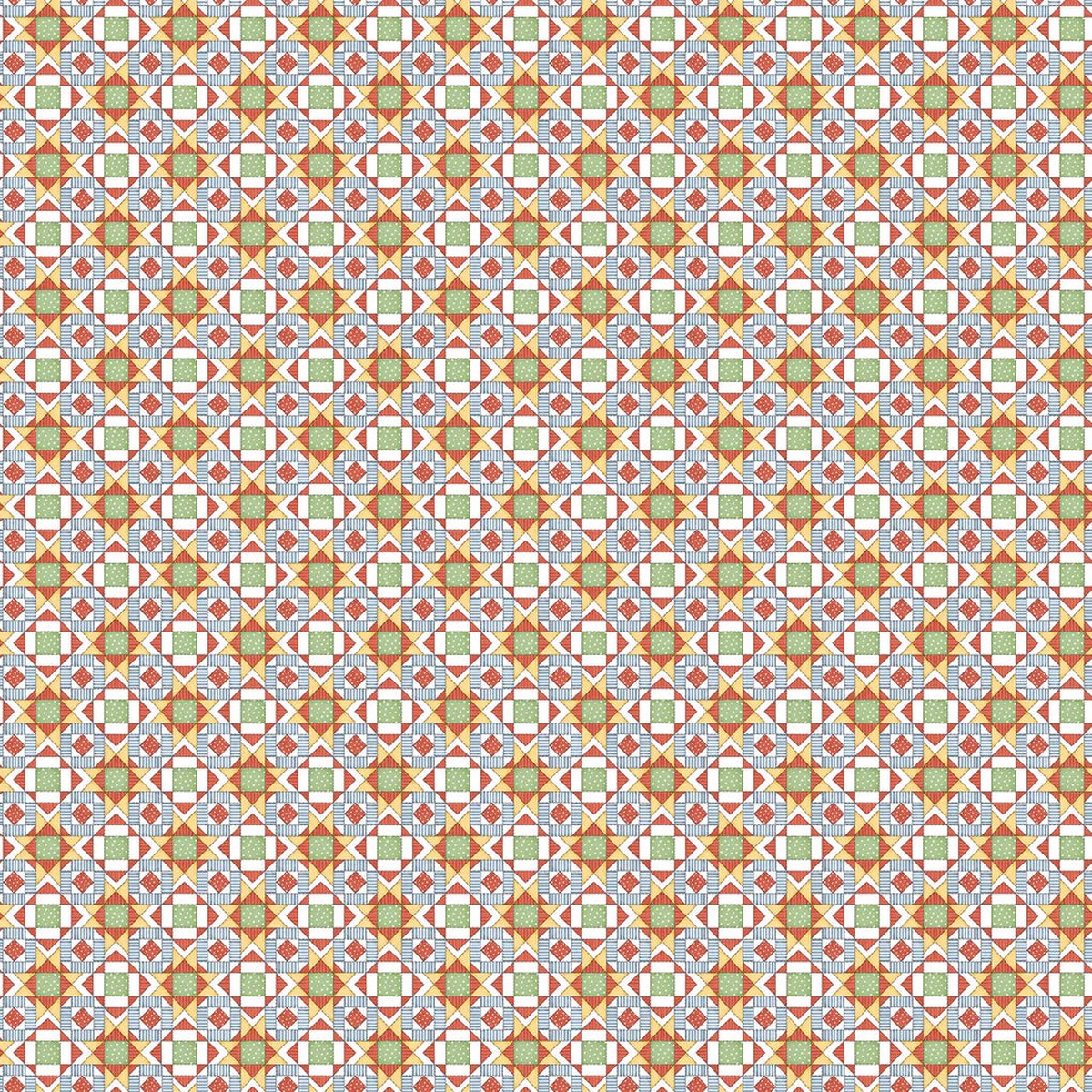 Northcott Fabrics - Quack Quack Moo Mini Quilt Patchwork White Multi SOLD BY THE HALF YARD