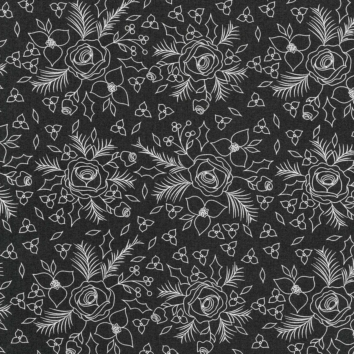 Starberry - Winter Sketch Charcoal Yardage