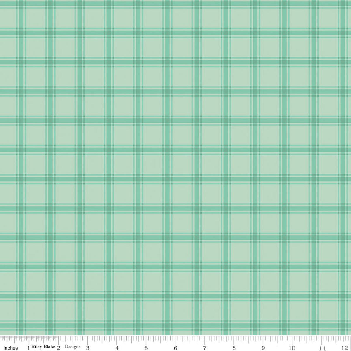 Southern Charm Quilt Fabric - Gingham in Mint Green - C17444-MINT