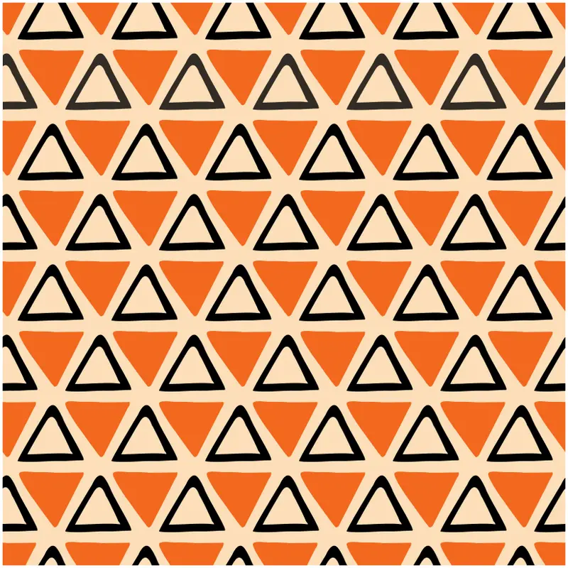 Vintage Halloween Triangle Fabric - Tan