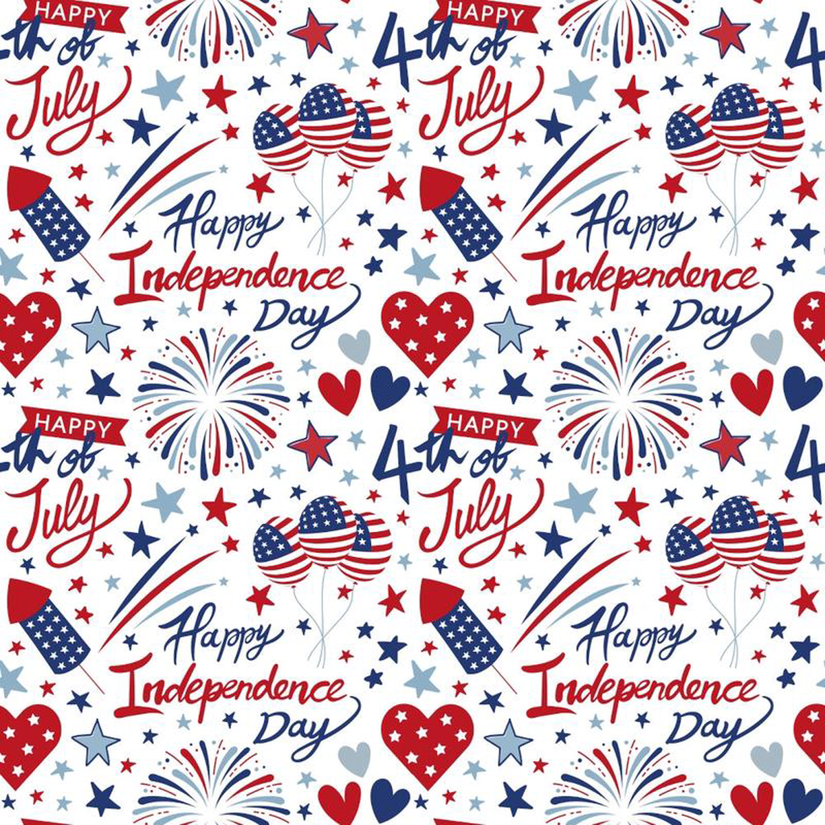 Patriotic July Pattern 8 Quilting Cotton Fabric