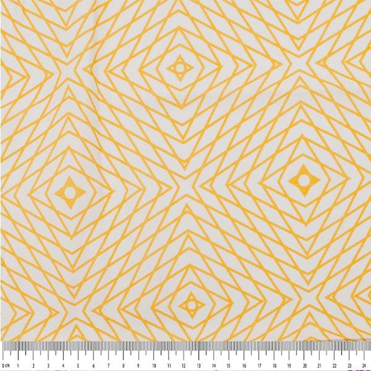 Sunny Vibe Fabric, Gold Kaleidoscope- Width 112cm