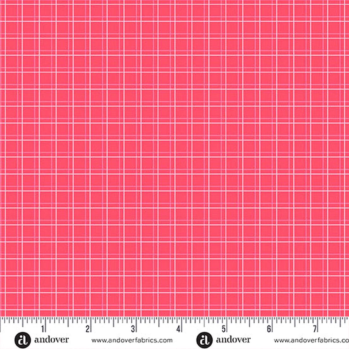 Watermelon Parallel Play Color Pop Playground Cotton 44"/45" Fabric Per Yard