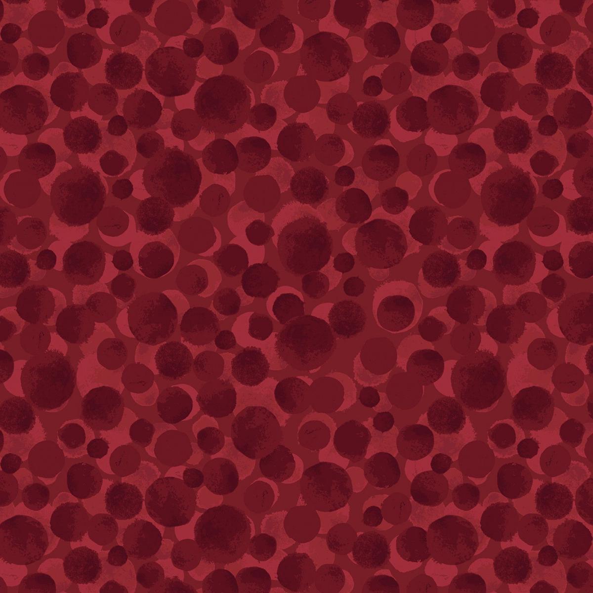 Bumbleberries - Dark Red (BB026) by Lewis & Irene - Cotton Blender