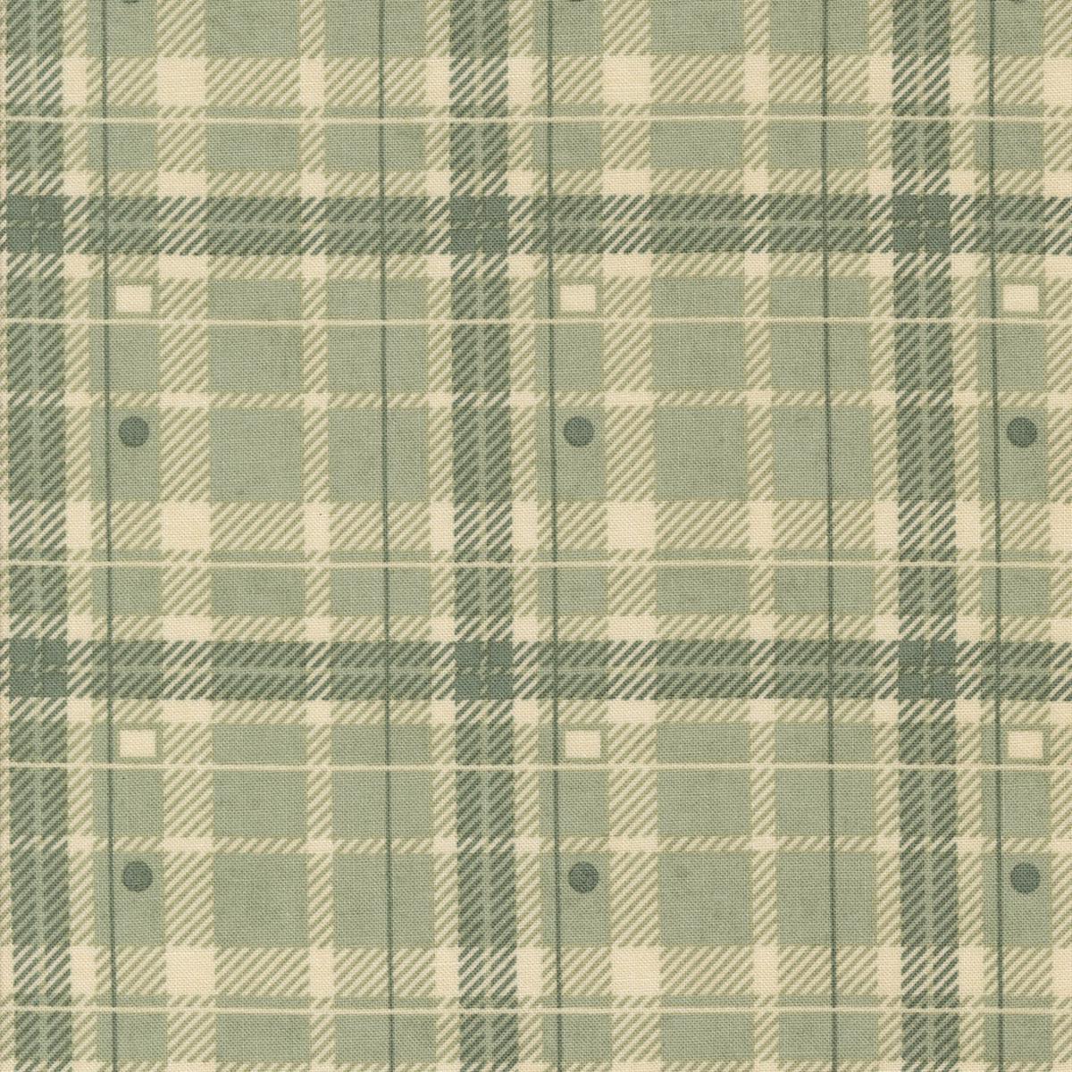 Acorn Hollow Quilt Fabric - Hayride Plaid in Sage Green - 30764 20
