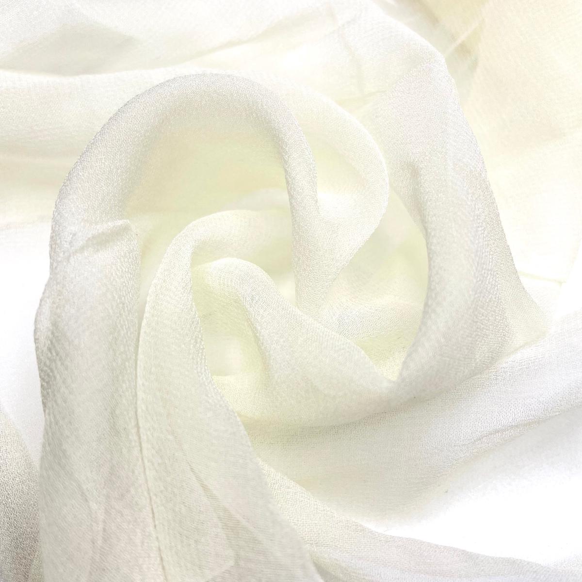 UB - Curpa Rayon Georgette Made In Japan - Chiffon Silk/Rayon Woven - Cream - 2M Bundle