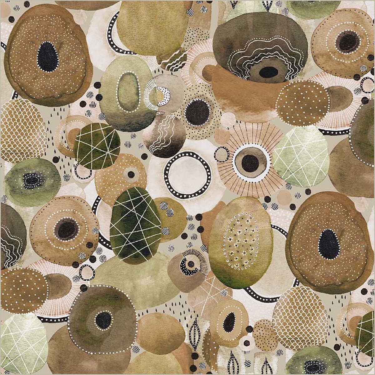 Flora Form Genesis Earthen Wideback Cotton Fabric Per Yard