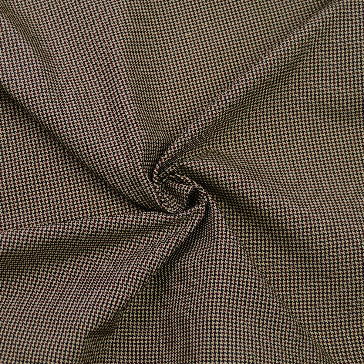 Lando Houndstooth Worsted Polyester Fabric