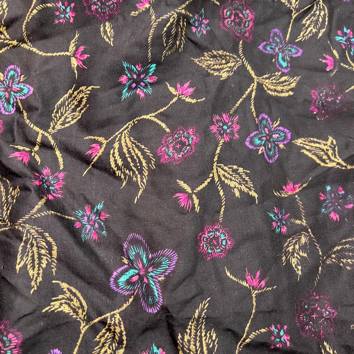 My New Fave Print - Rayon Woven - Black Floral - 2.15M Bundle