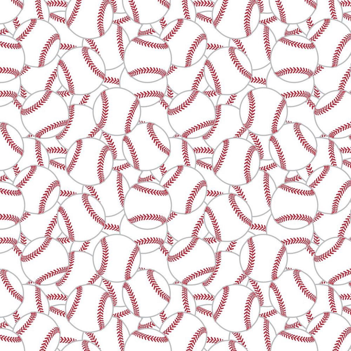 Packed Baseballs Fabric