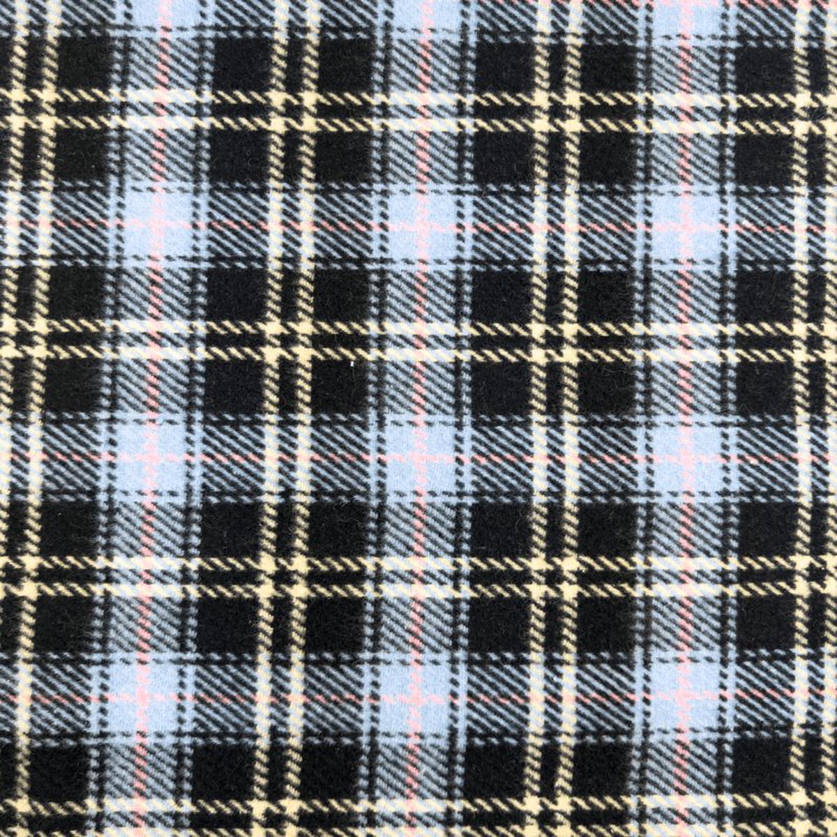 Coat fabric - blue checkered 410 g/m