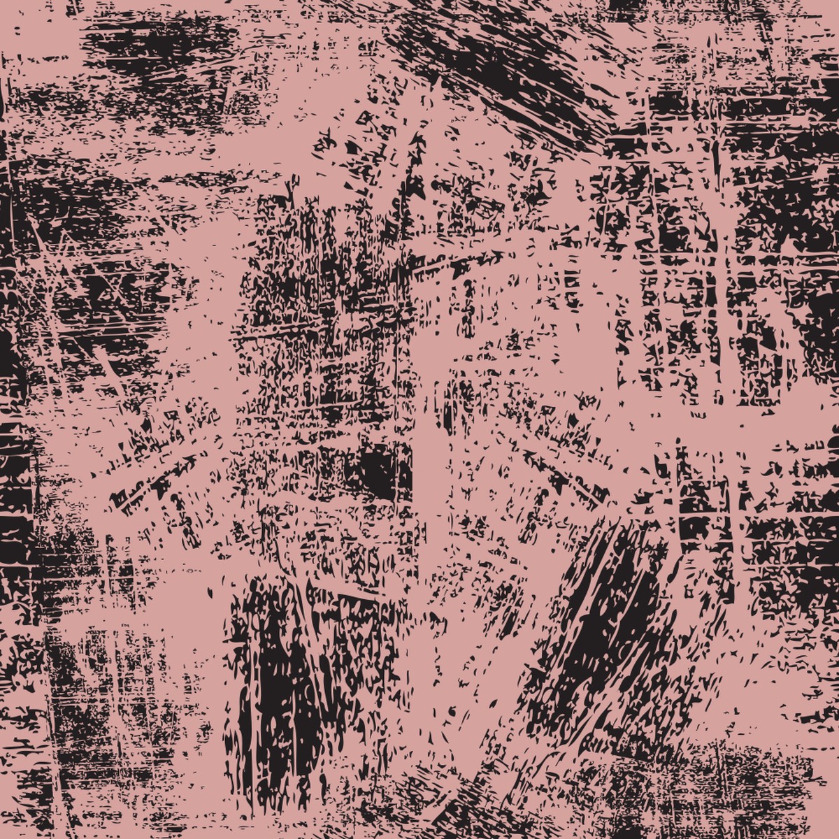 Grunge Fabric - Black on Rose Gold