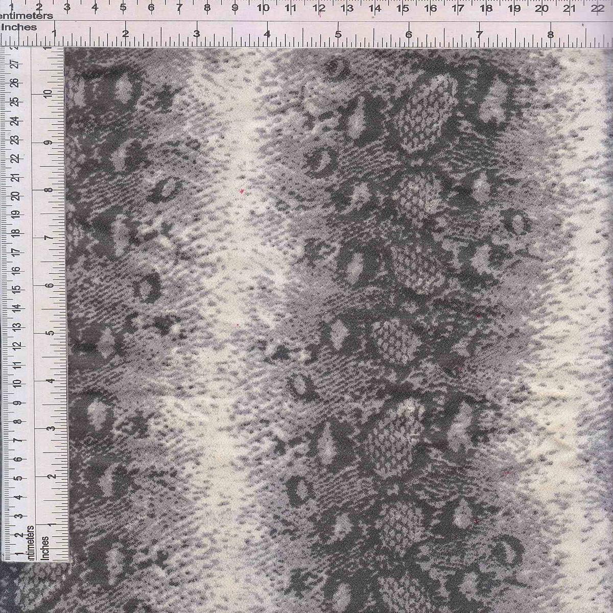 Satin Snake Skin Print Woven Fabric - POP3709-MS91150 - GREY