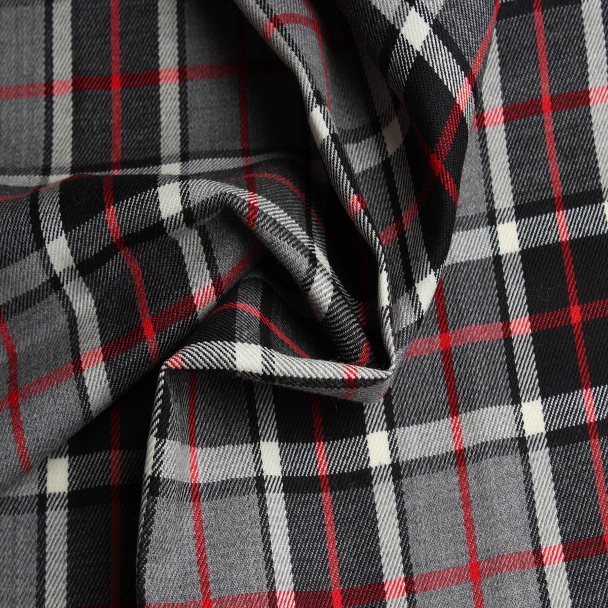 swatch-Virgin Wool Plaid for Blazers and Coats from Luxury Maison