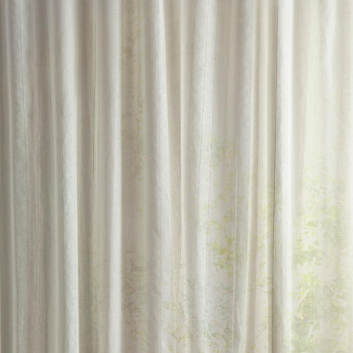 Shoreline Stripe Seaspray White Sanderson Sheers Fabric by Sanderson
