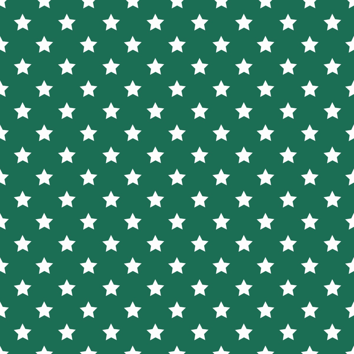 Stars Basics Fabric - White on Hunter Green