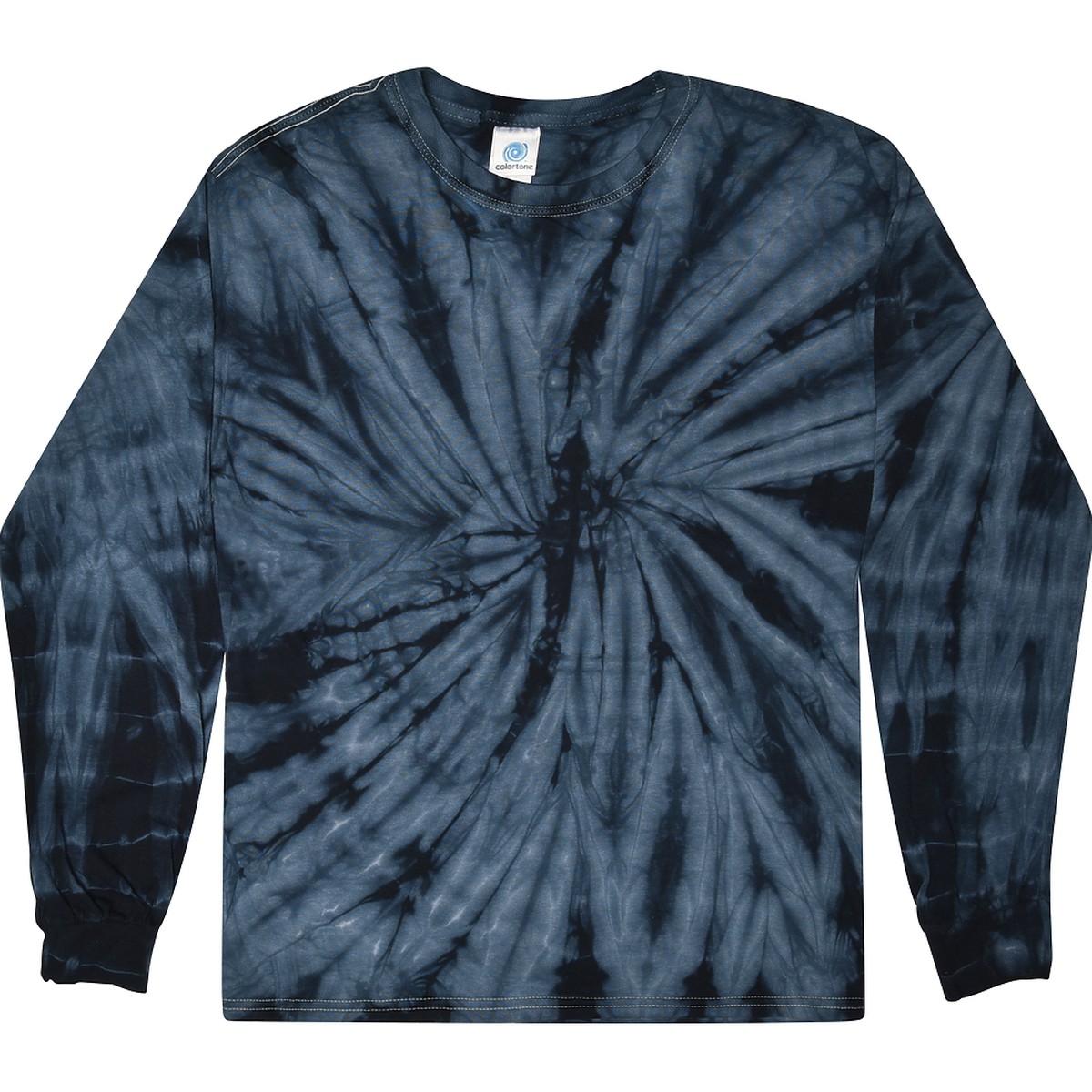 Colortone Tie-Dye Long Sleeve T-Shirt - SPIDER NAVY