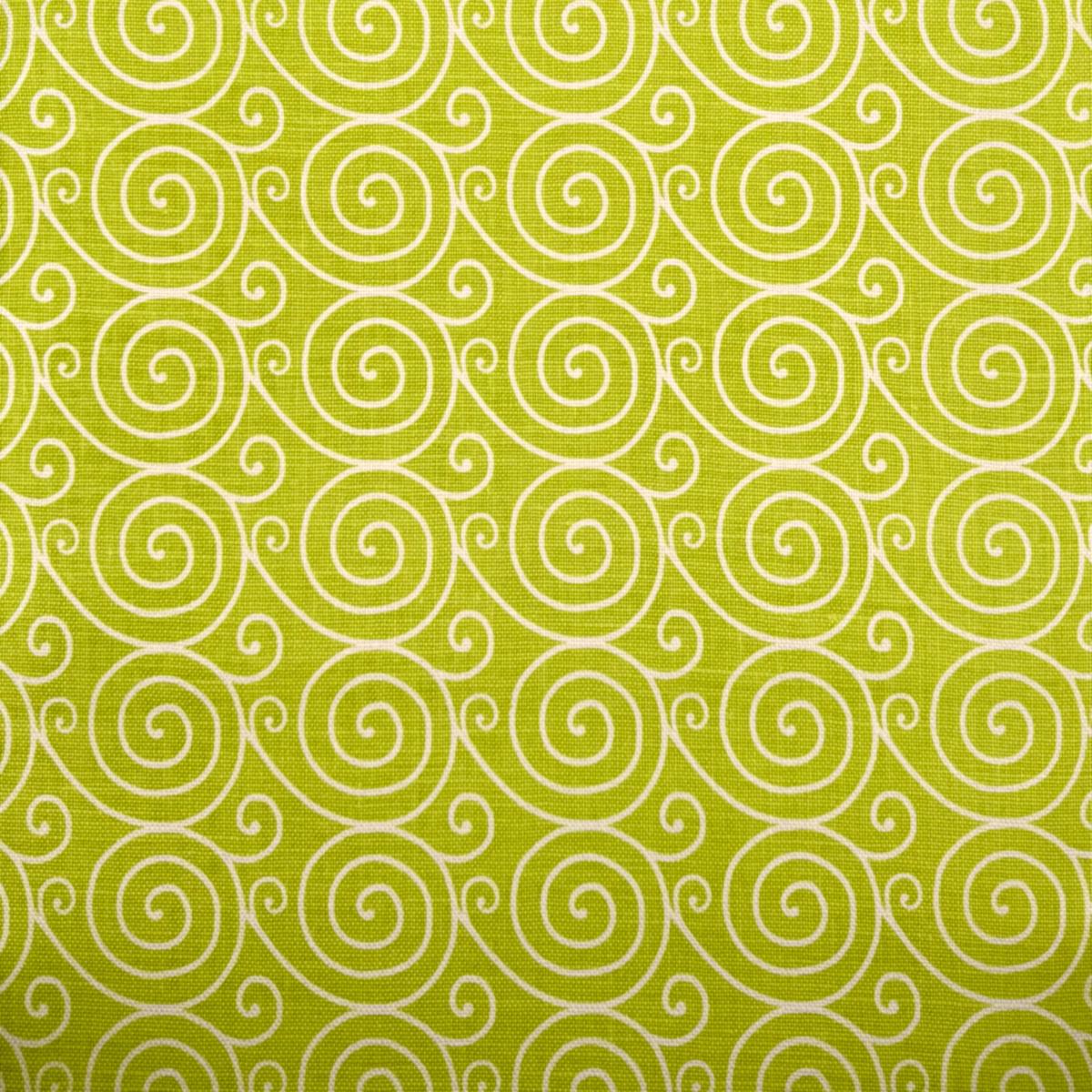 Home Couture Fabric: Meditation Reverse - Custom Lime on Oyster 100% Belgian Basketweave Linen