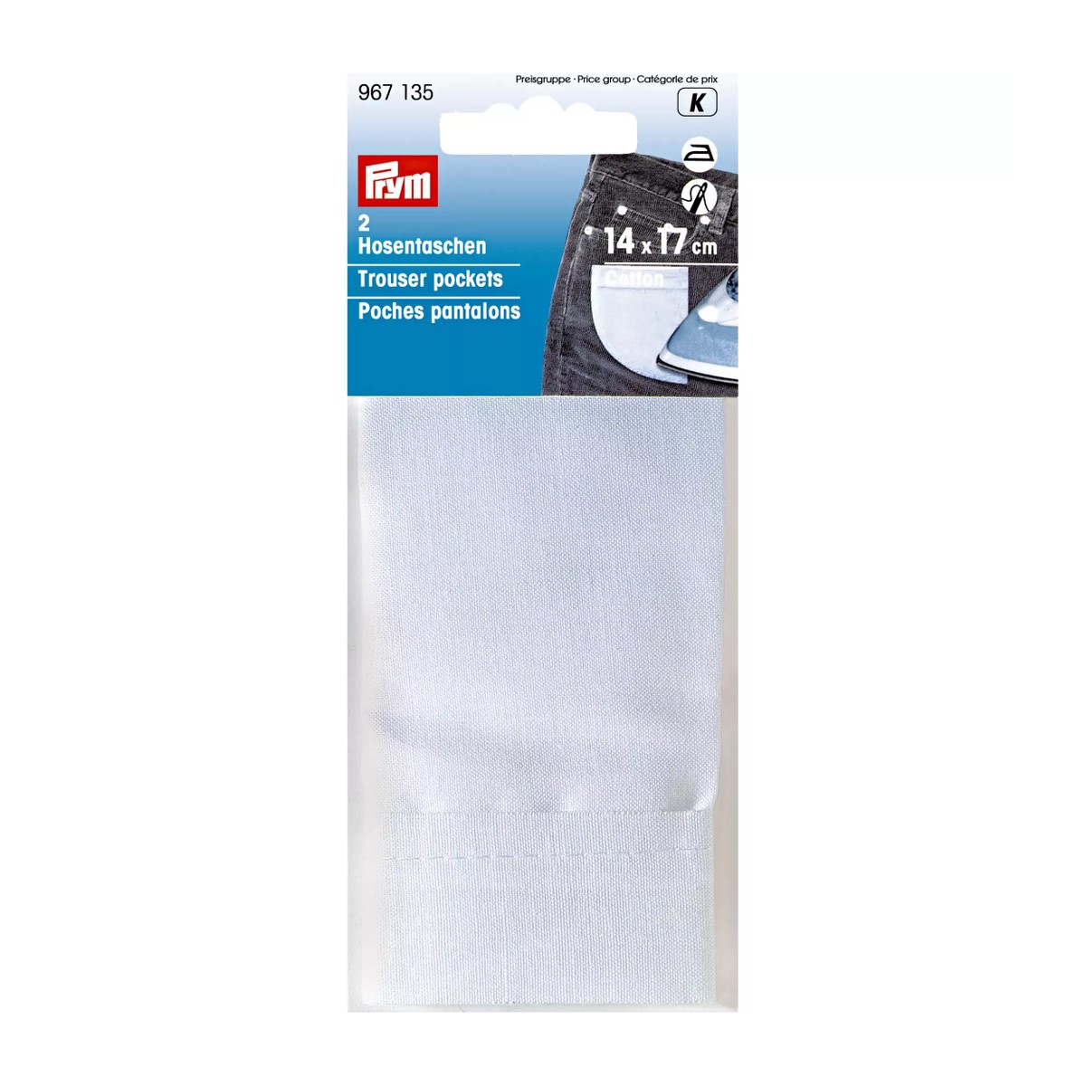 Prym Iron-On Trouser Pockets pack of 2