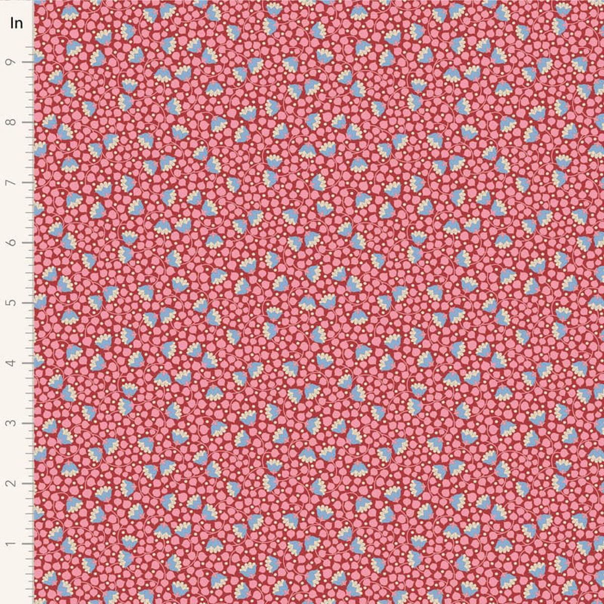 Tilda Wallflower Fabric - Bellflower Pink TD110129