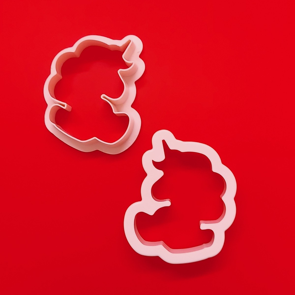 Unicorn Cutters - B; Set of 2 - Polymer Clay Cutter / Cookie Cutter