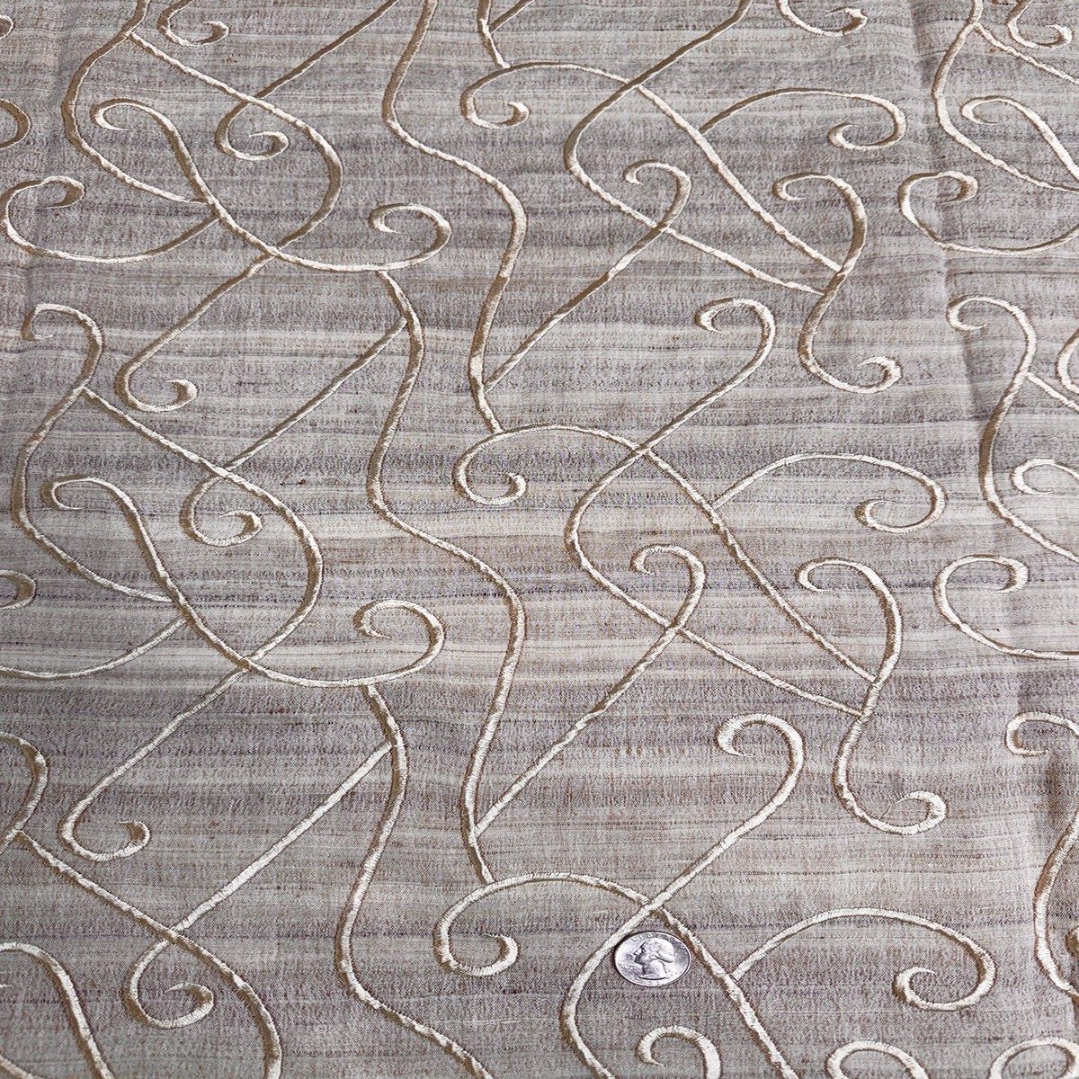Cream Brle with Thread Embroidery