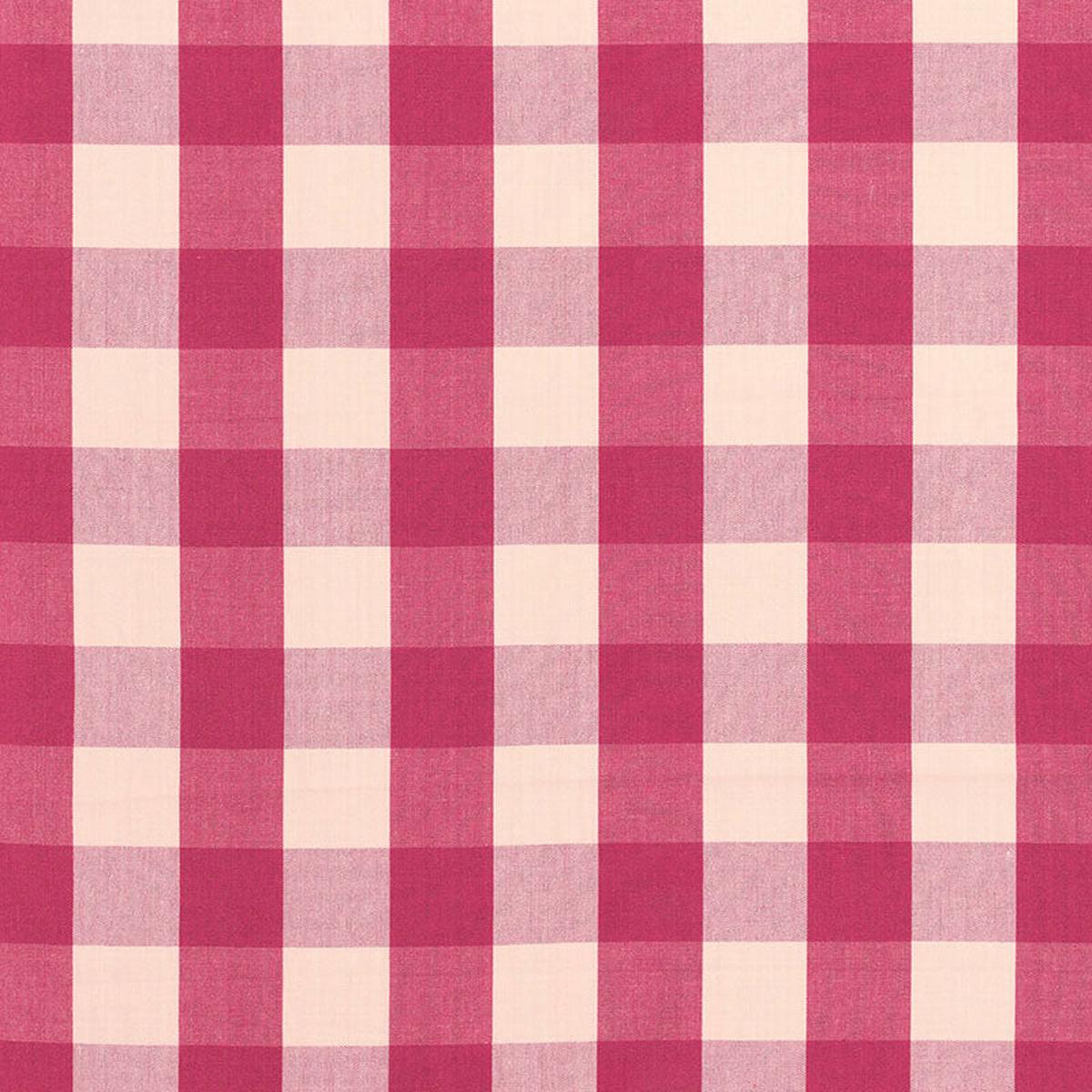 SCHUMACHER CHROMA SP14 CAMDEN COTTON CHECK PATTERN WOVENS PATTERN WOVENS RASPBERRY - 63035