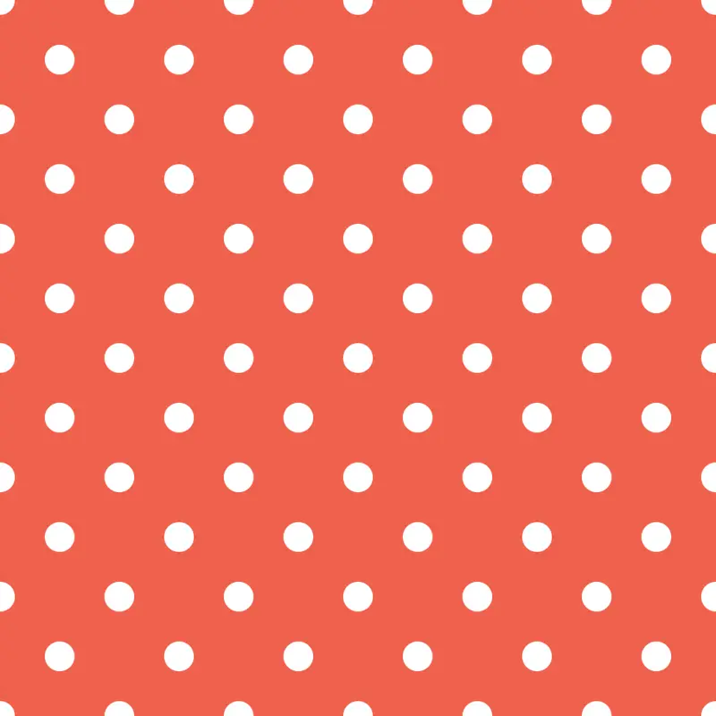 White Dots Fabric - Cinnabar