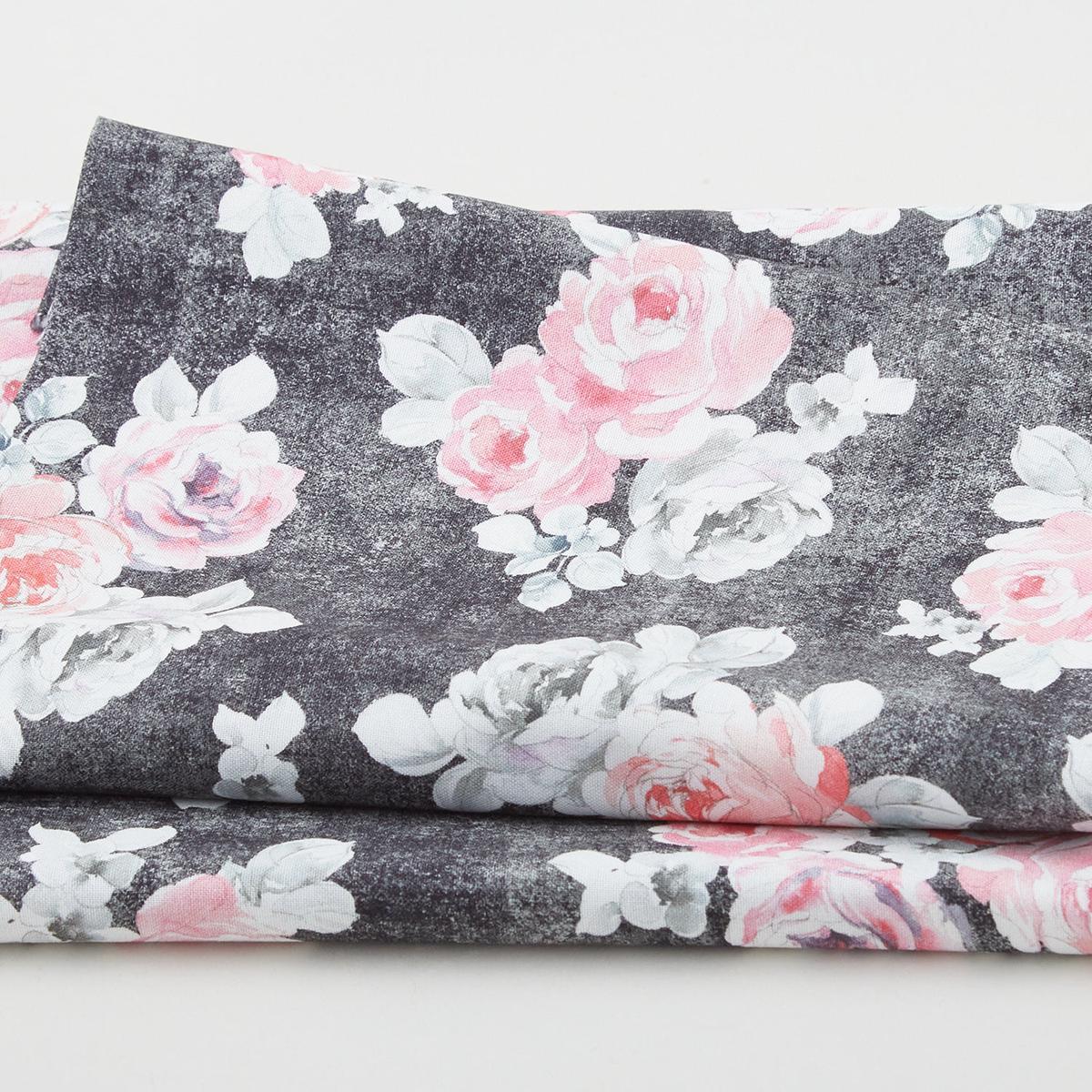 Sunny Delight Favorites - Rose Bouquet Charcoal 2 Yard Cut