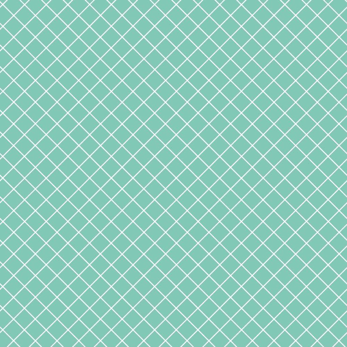 Grid Mint Quilting Cotton Fabric