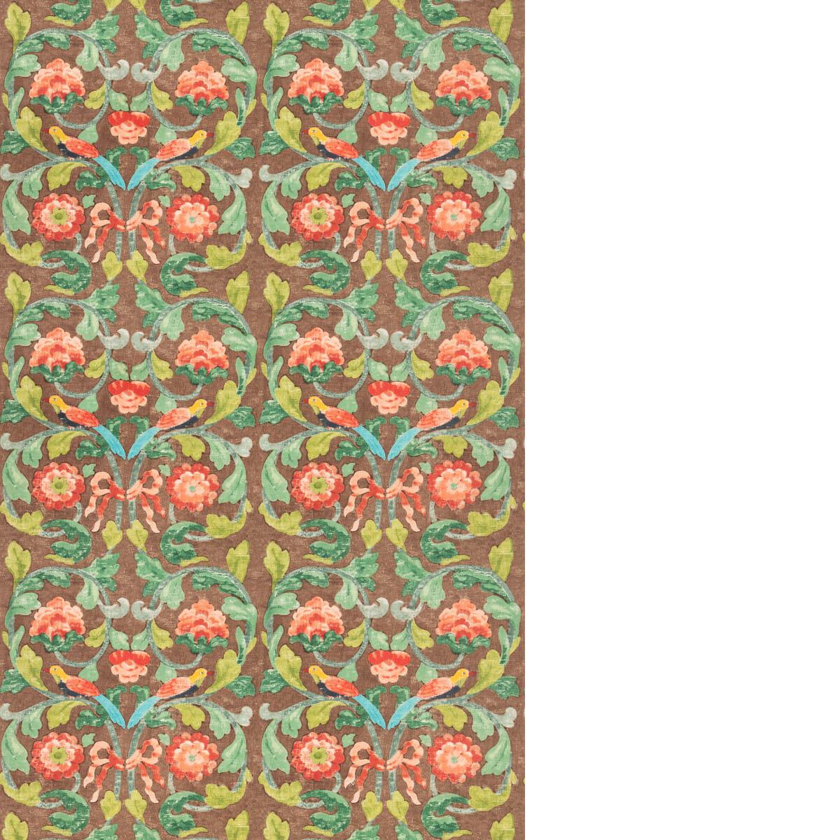 BP11135.4.0 TUDOR ROSE CHOCOLATE - G P & J BAKER Fabric