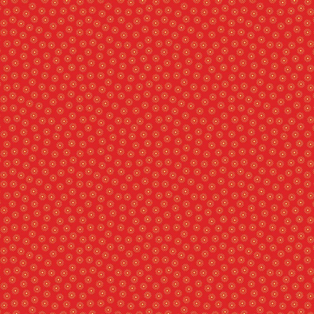 Lewis and Irene Peace and Joy - Little Star Metallic Red C109-2