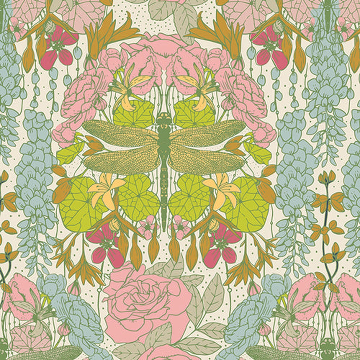 Art Gallery Fabrics - Spring Equinox by Katie O'Shea - Libellule Ascension