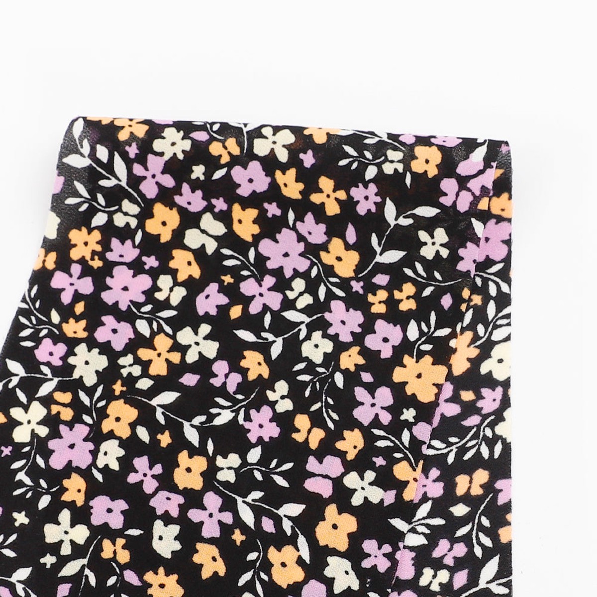 Princess Flower Silk Georgette - Purple/Yellow