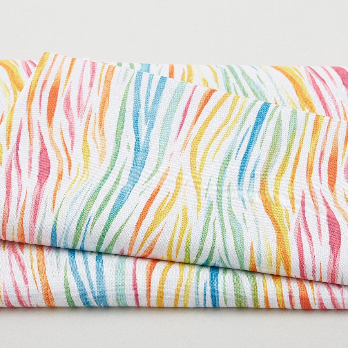 All Big Things Start Small - Rainbow Zebra Multi 2 Yard Cut