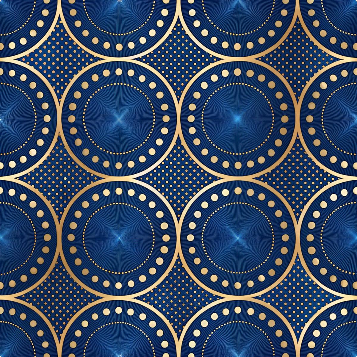 Royal Blue Azure Pattern 11 Quilting Cotton Fabric