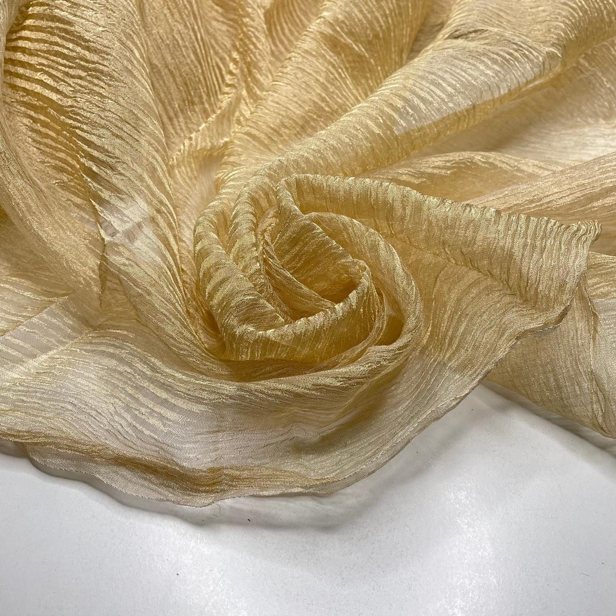 Disney Princess Magic - Crinkle Organza Silk Blend Woven - Gold - 3.7M Bundle