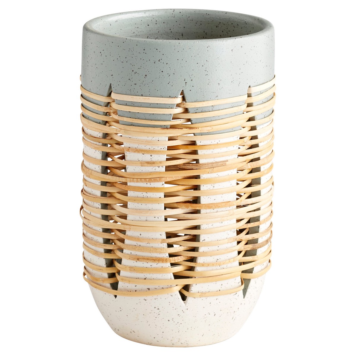Large Cresent Vase in Grey And Ivory by Cyan Design