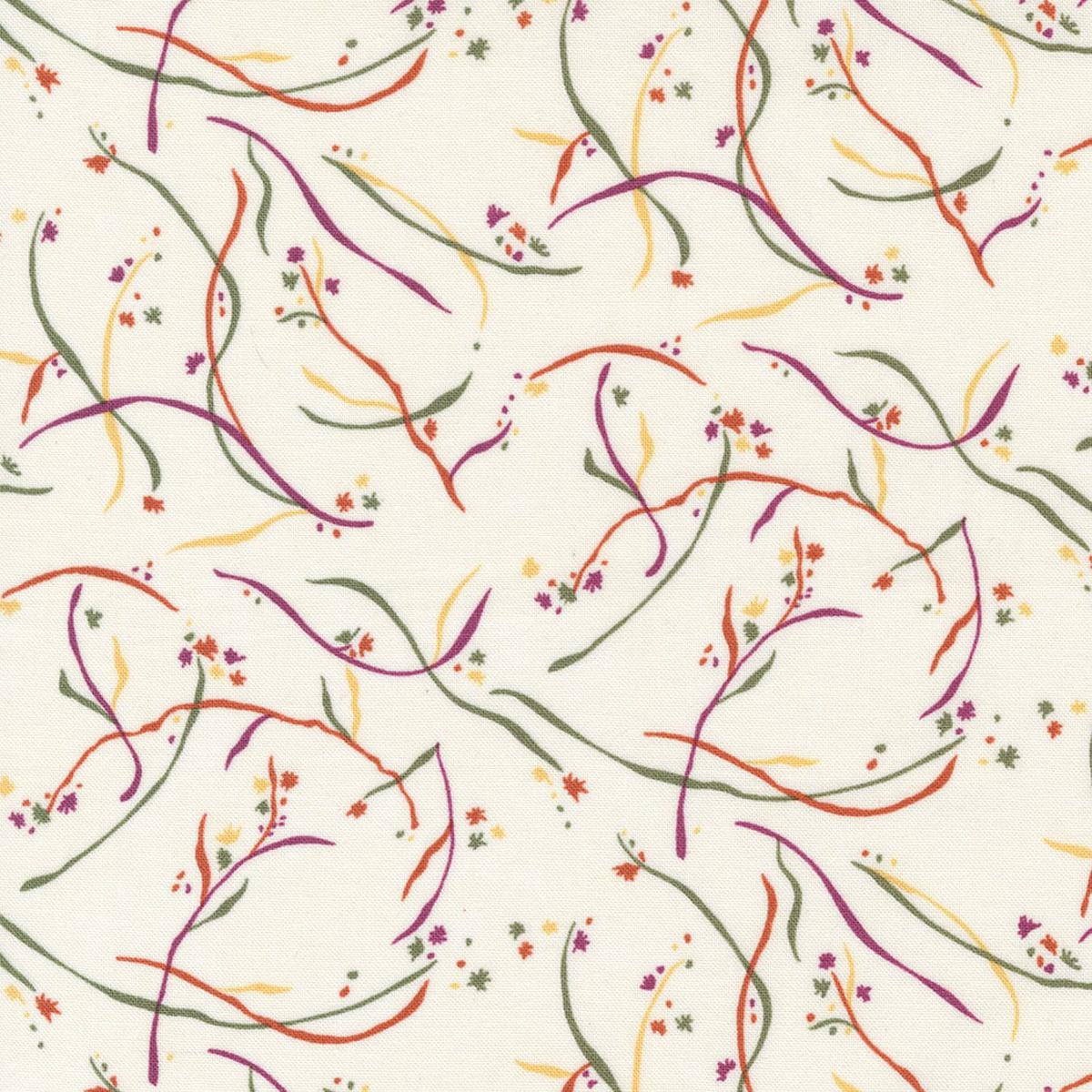 Moda Sunflower Garden Fabric - Sunny Stems Porcelain 6894-11