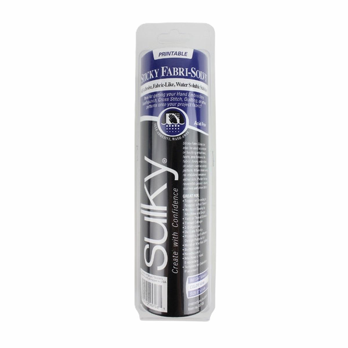 Sulky Sticky Fabri-Solvy 8"x6yd Roll Self Adhesive Water Soluble Embroidery Stabilizer 457-08