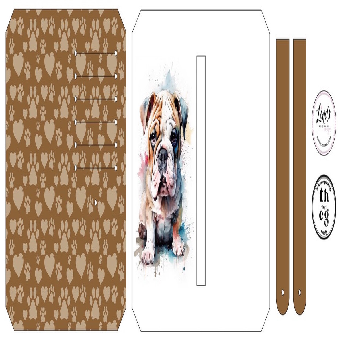 Cut and Sew - Purse Pal ZD PP Dog English Bulldog