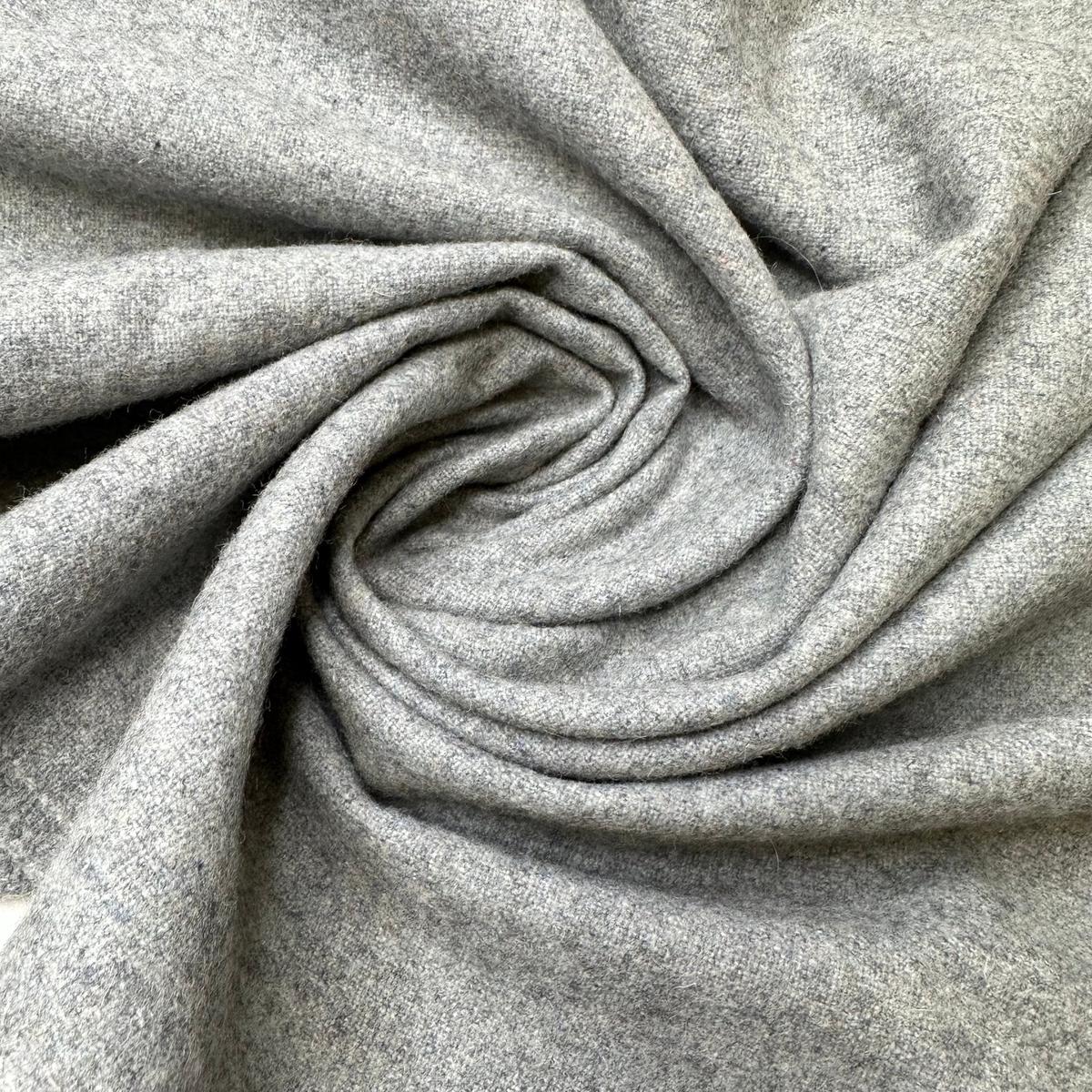 Mr Grey - Brushed Wool Blend Woven - Light Grey - 1.3M Bundle