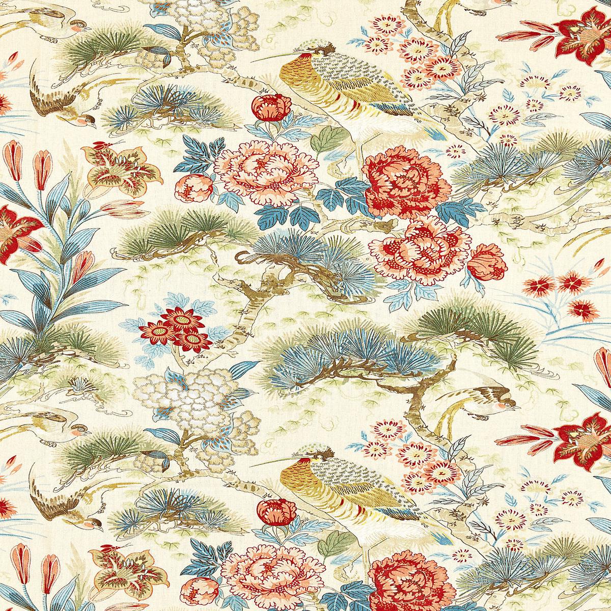Shenyang Linen Print - Sandalwood by Scalamandre Fabric